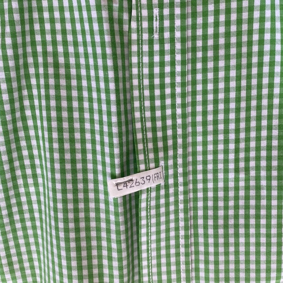 Green Gingham button down - Picture 4 of 5